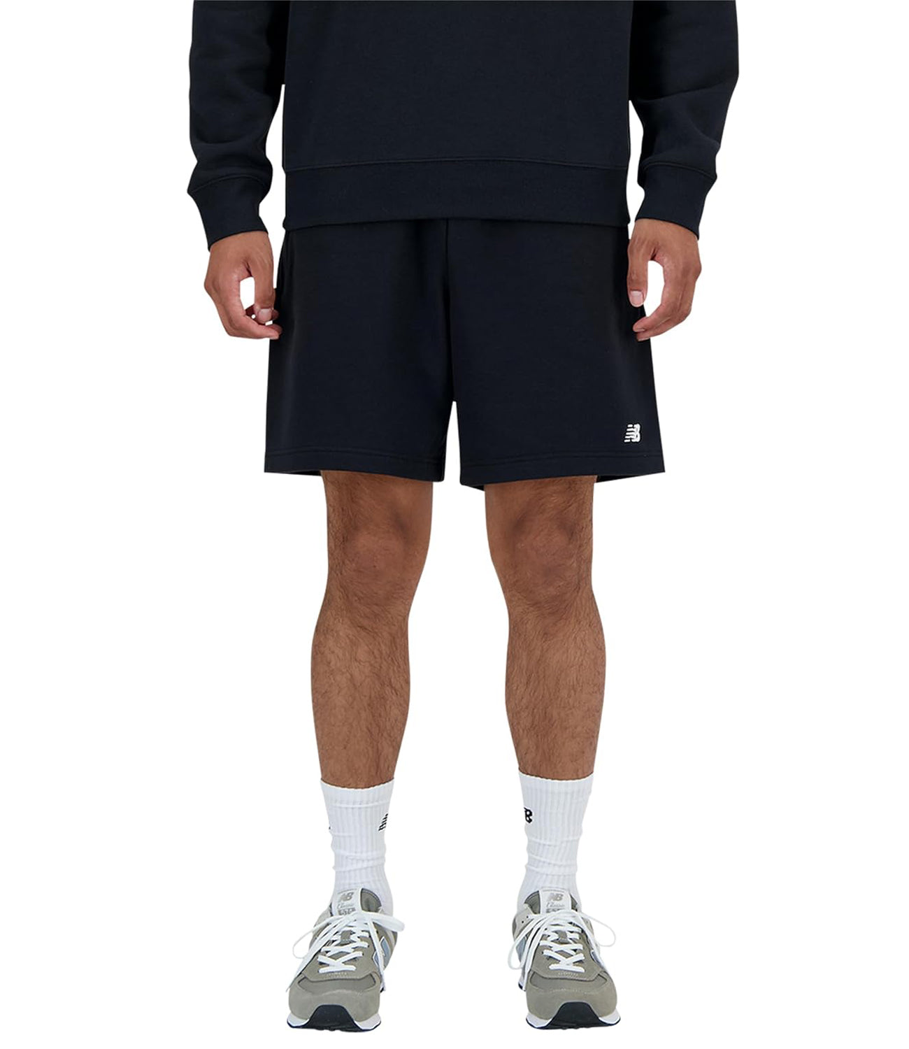 Bermuda New Balance French Terry Short - Nb Navy (428) Uomo Mod. MS41520 BK BLACK Nero