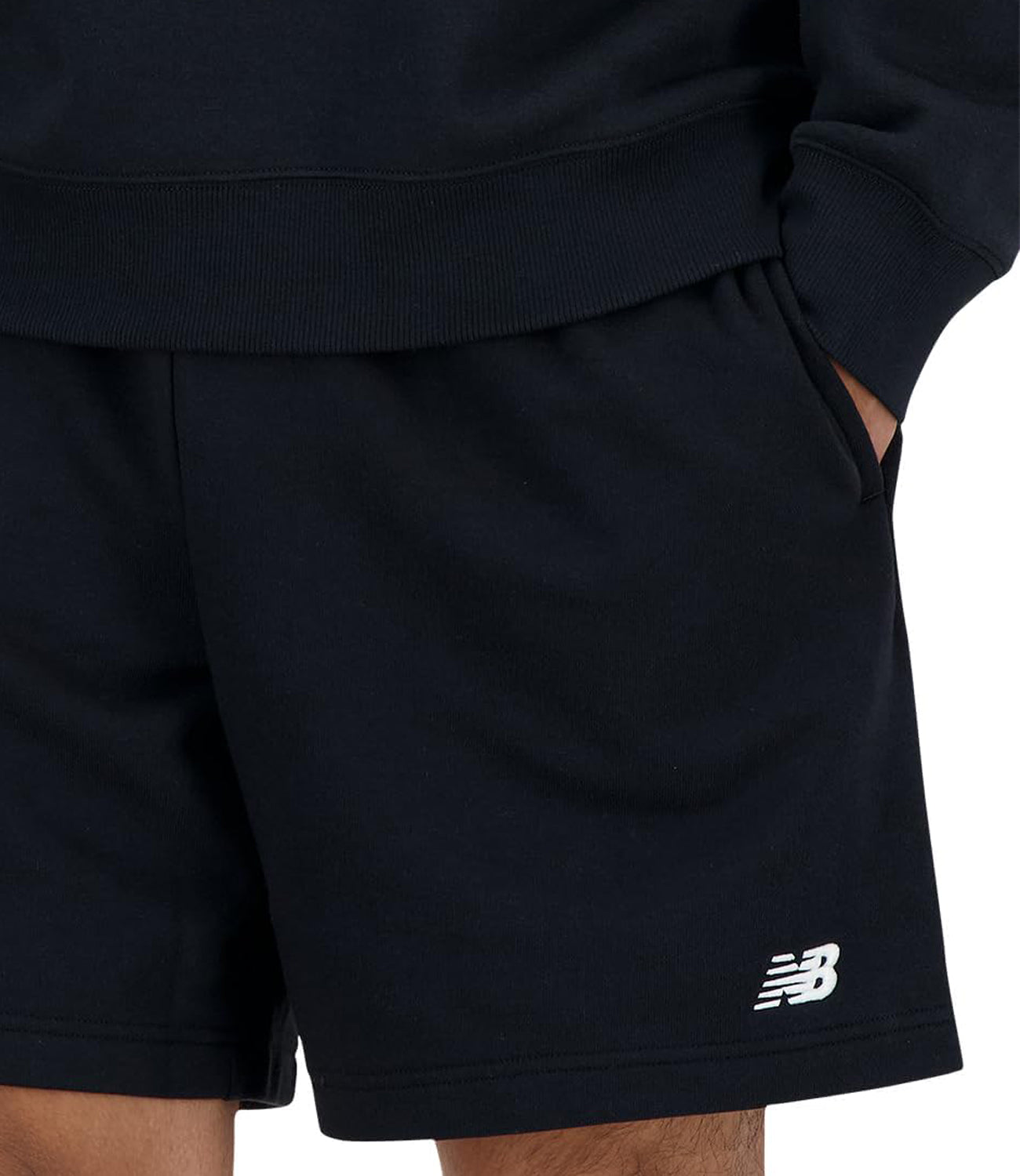 Bermuda New Balance French Terry Short - Nb Navy (428) Uomo Mod. MS41520 BK BLACK Nero