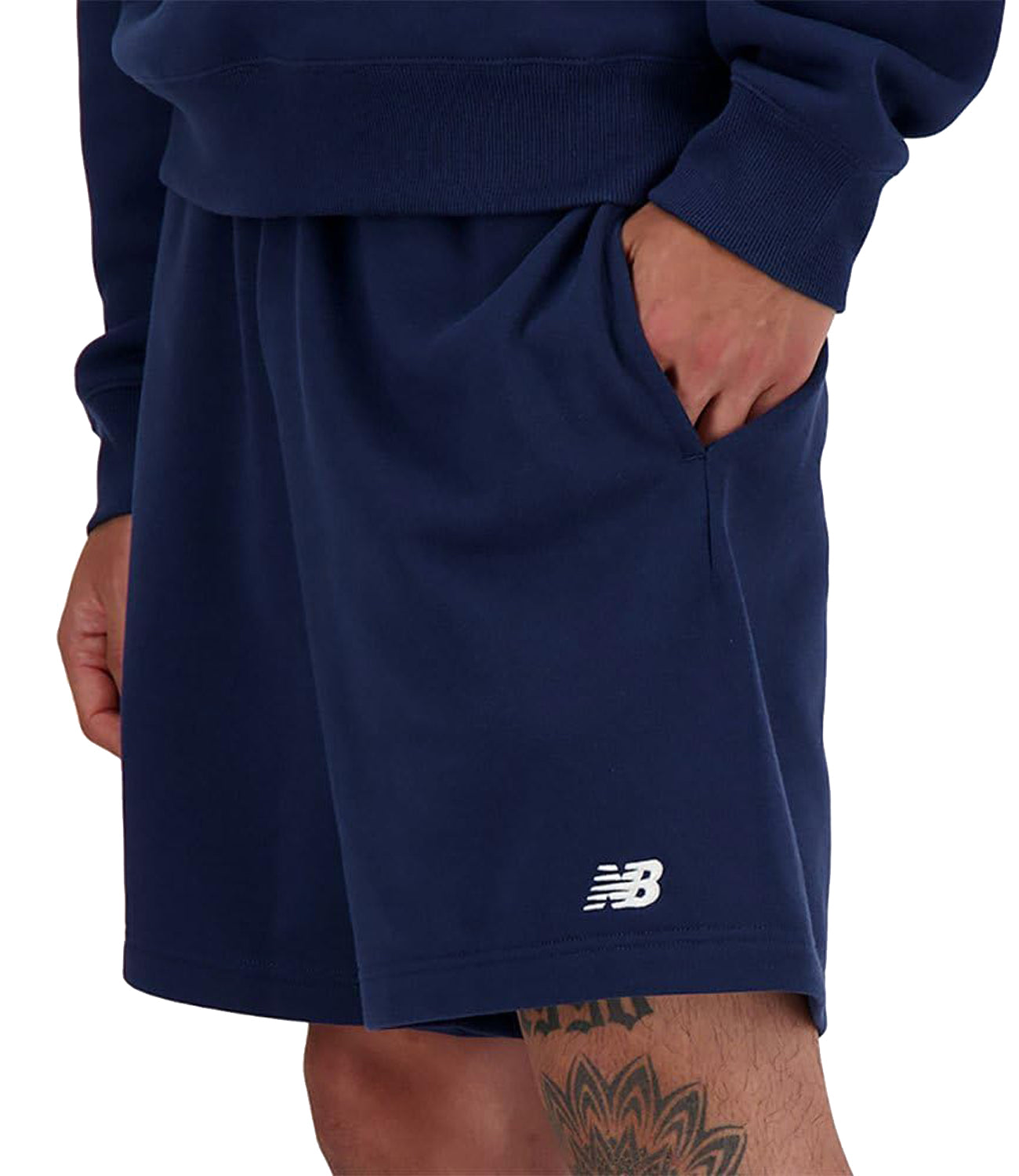 Bermuda New Balance French Terry Short - Nb Navy (428) Uomo Mod. MS41520 NNY NAVY Blu