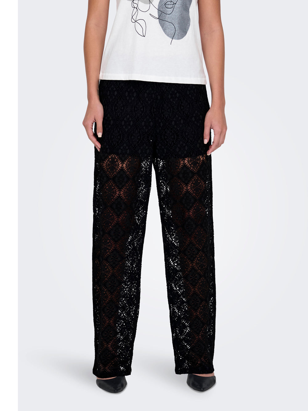 Pantalone Straight Only JdY Eva da Donna - Nero