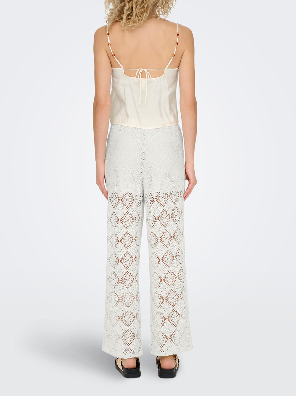 Pantalone Straight Only JdY Eva da Donna - Bianco