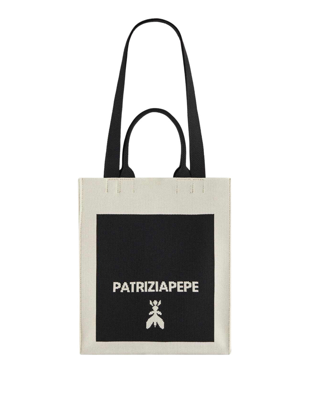 Borsa Shopper Patrizia Pepe da Donna - Nero Beige