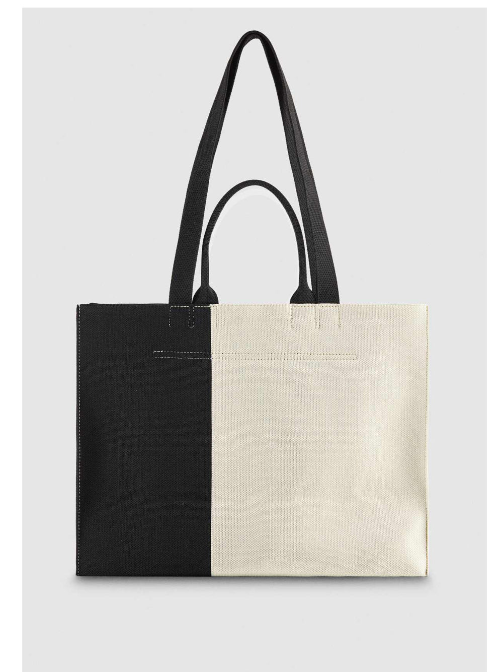 Borsa Shopper Patrizia Pepe da Donna - Nero Avorio