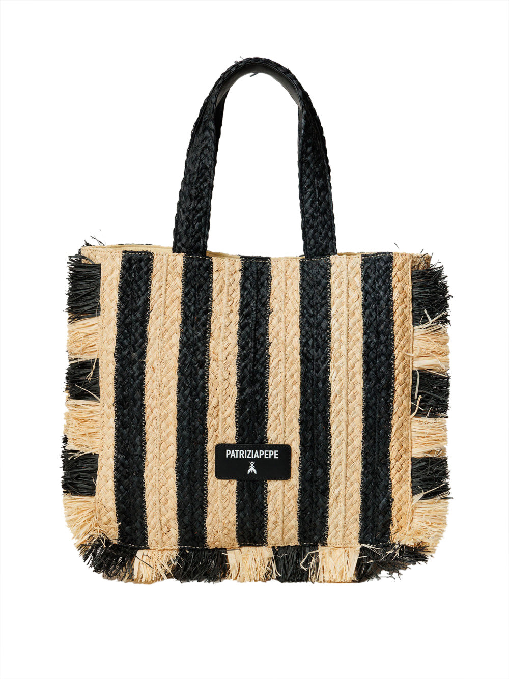 Borsa Shopper Patrizia Pepe da Donna - Beige Nero