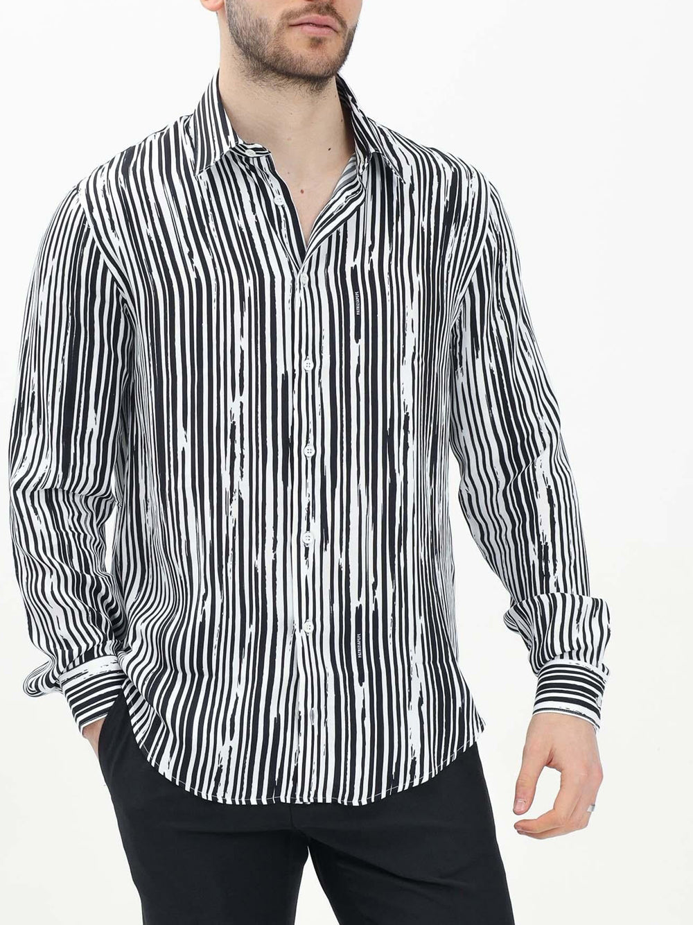 Camicia Fantasia Patrizia Pepe da Uomo - Nero