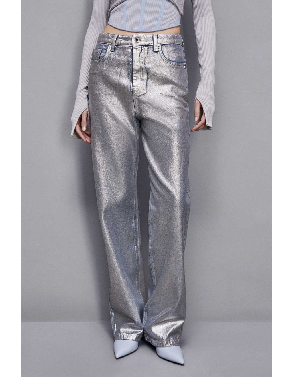 Pantalone Palazzo Patrizia Pepe da Donna - Argento