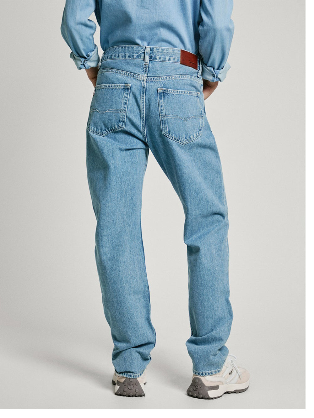 Jeans Tapered Pepe Jeans Iceberg da Donna - Denim