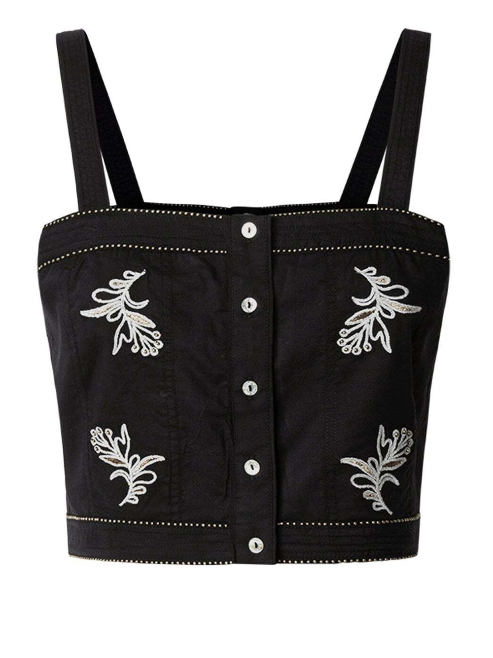 Top Pepe Jeans Earby da Donna - Nero