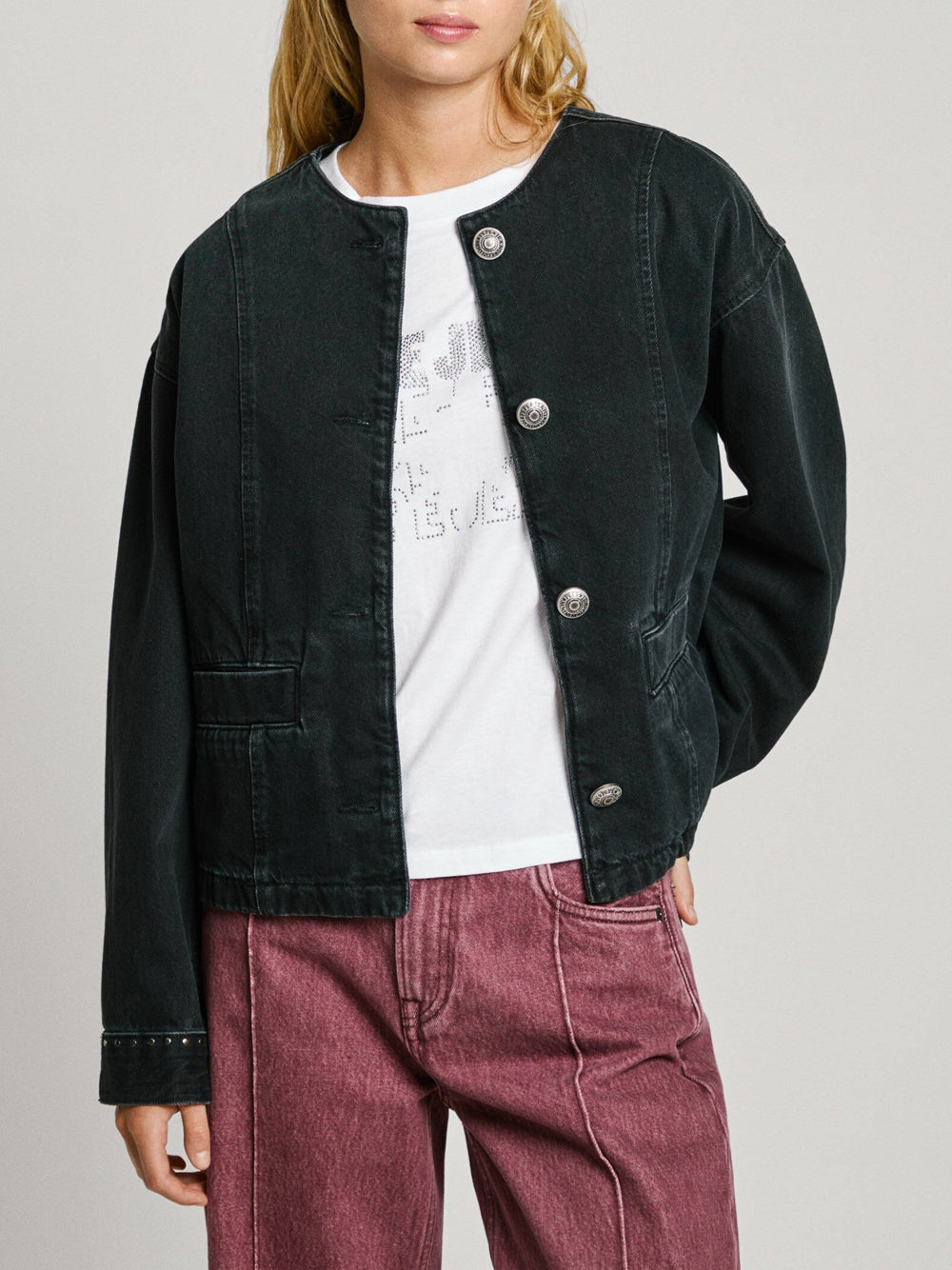 Giubbino di Jeans Pepe Jeans Daena da Donna - Nero
