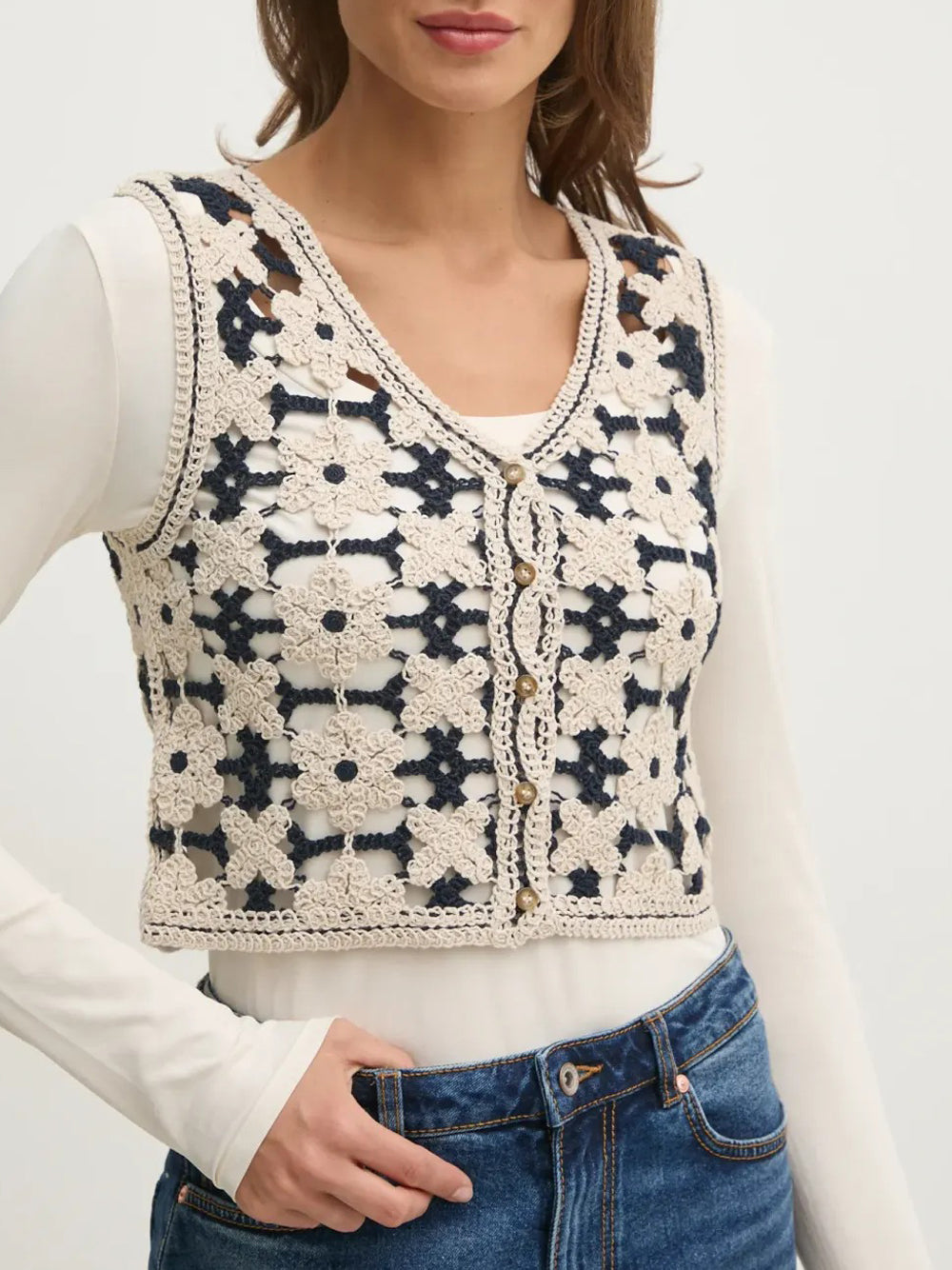 Gilet Pepe Jeans Olivia da Donna - Bianco