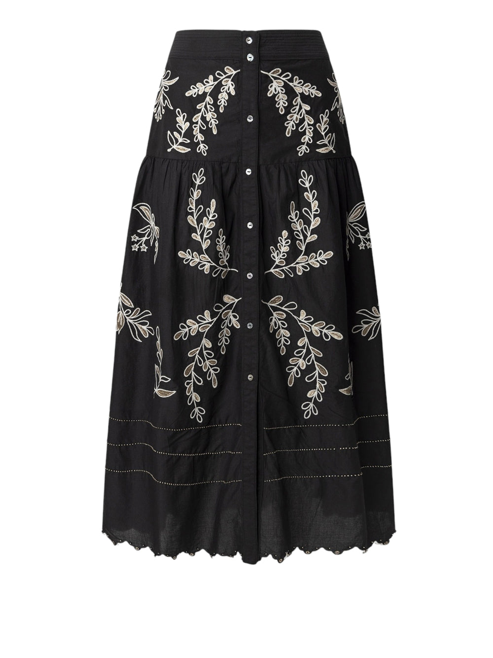 Gonna Longuette Pepe Jeans Epsom da Donna - Nero