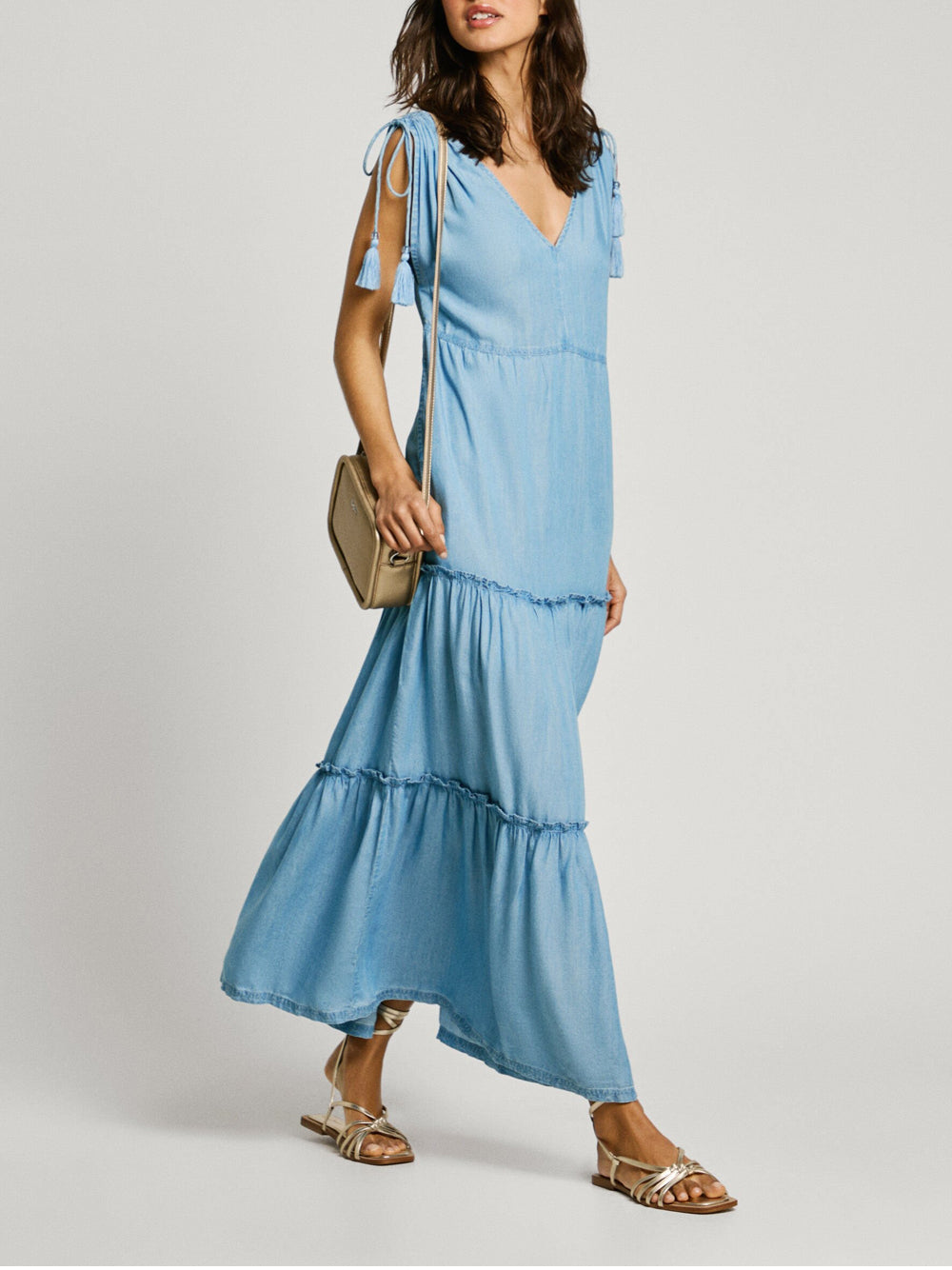 Vestito Longuette Pepe Jeans Effie da Donna - Denim