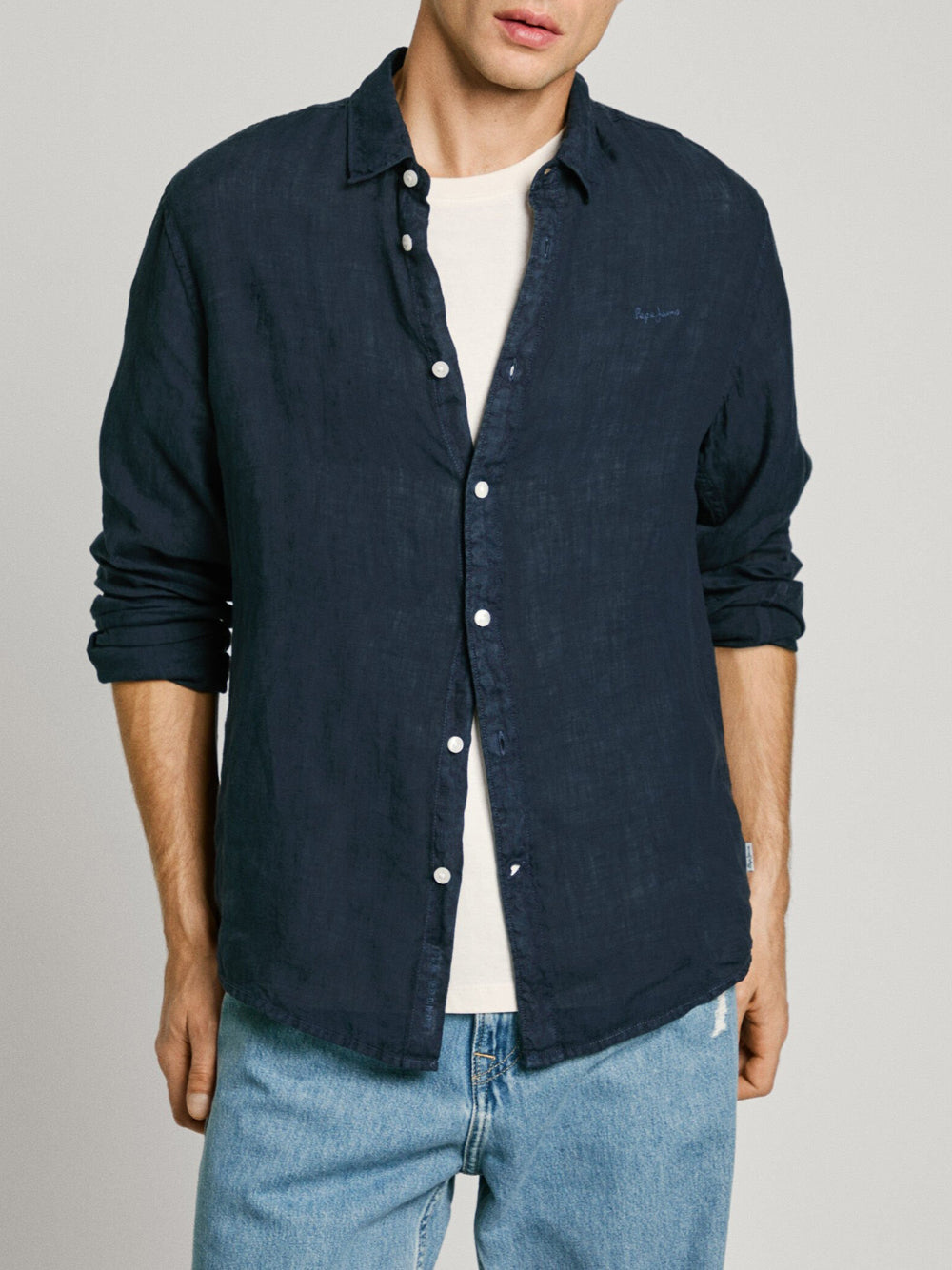 Camicia Casual Pepe Jeans Arnau da Uomo - Blu