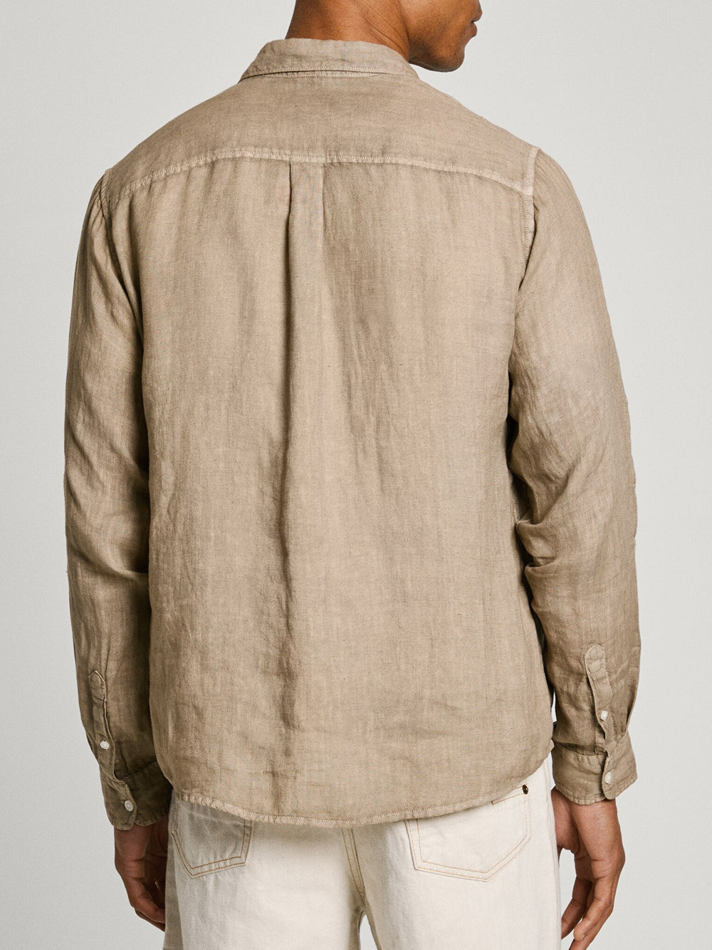 Camicia Casual Pepe Jeans Arnau da Uomo - Beige