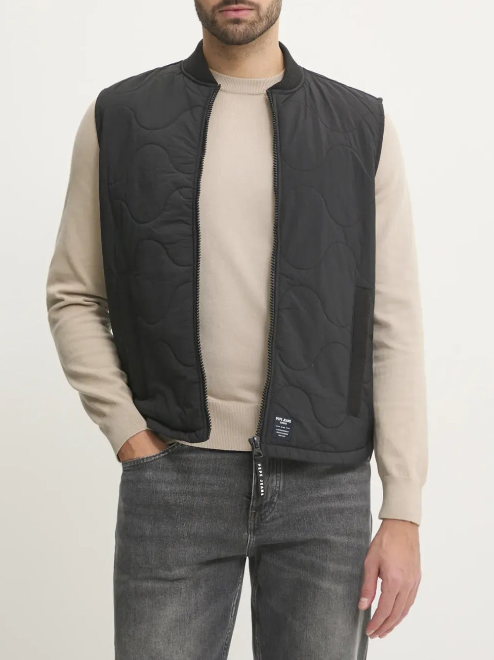Smanicato Pepe Jeans Manu da Uomo - Nero