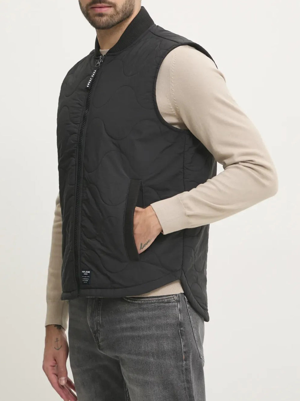Smanicato Pepe Jeans Manu da Uomo - Nero