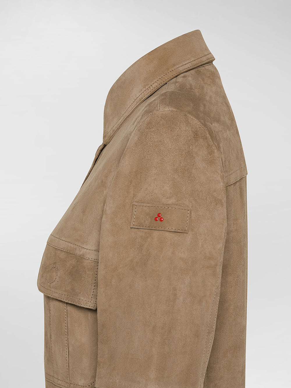 Giubbino di Pelle Peuterey Era Suede da Donna - Beige