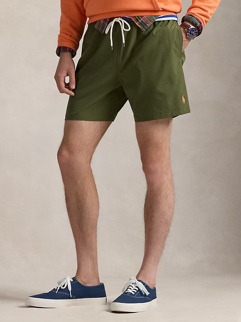 Ralph Lauren Polo Ralph Lauren Short Mare Uomo Mod. 71095778 REGULAR 002 OLIVA Verde
