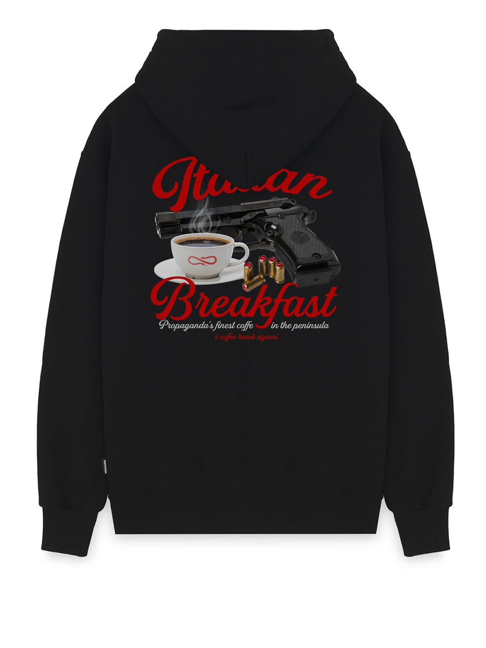Felpa Cappuccio Propaganda da Uomo - Nero