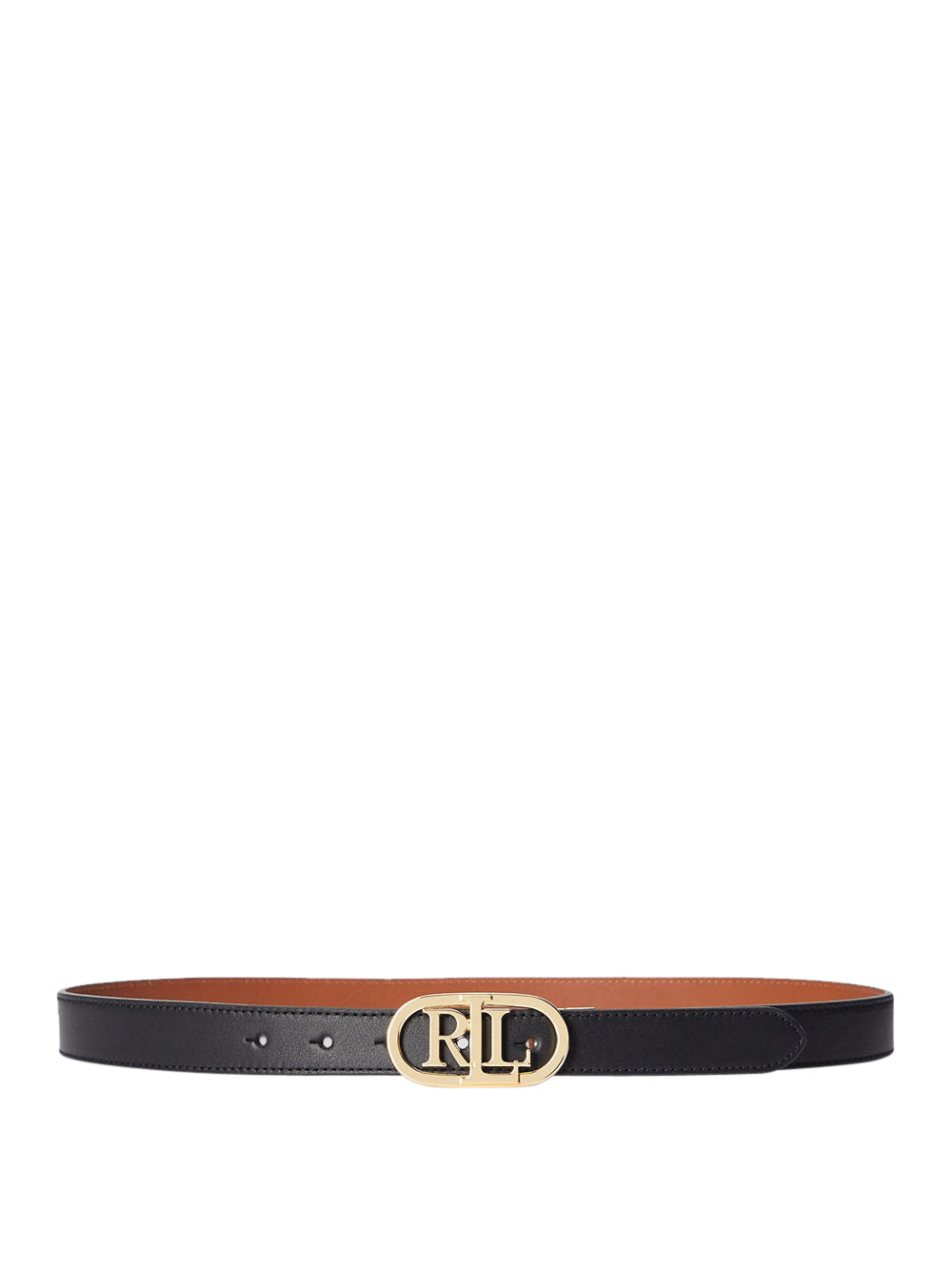 Cintura Ralph Lauren Oval Rev da Donna - Nero