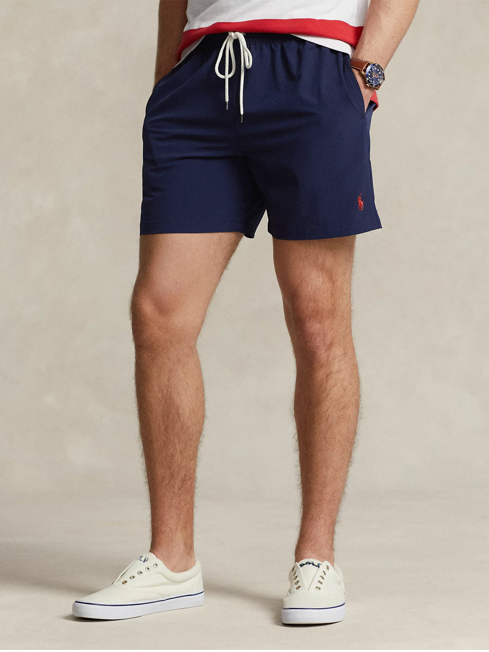 Shorts Mare Ralph Lauren Traveler da Uomo - Blu