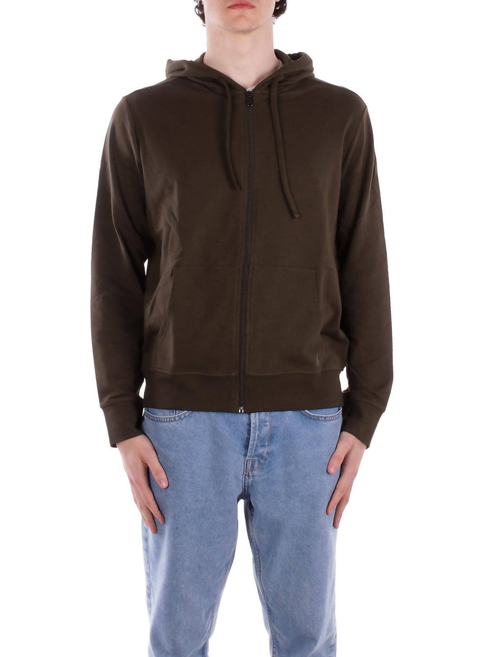 Felpa Zip Ralph Lauren da Uomo - Verde