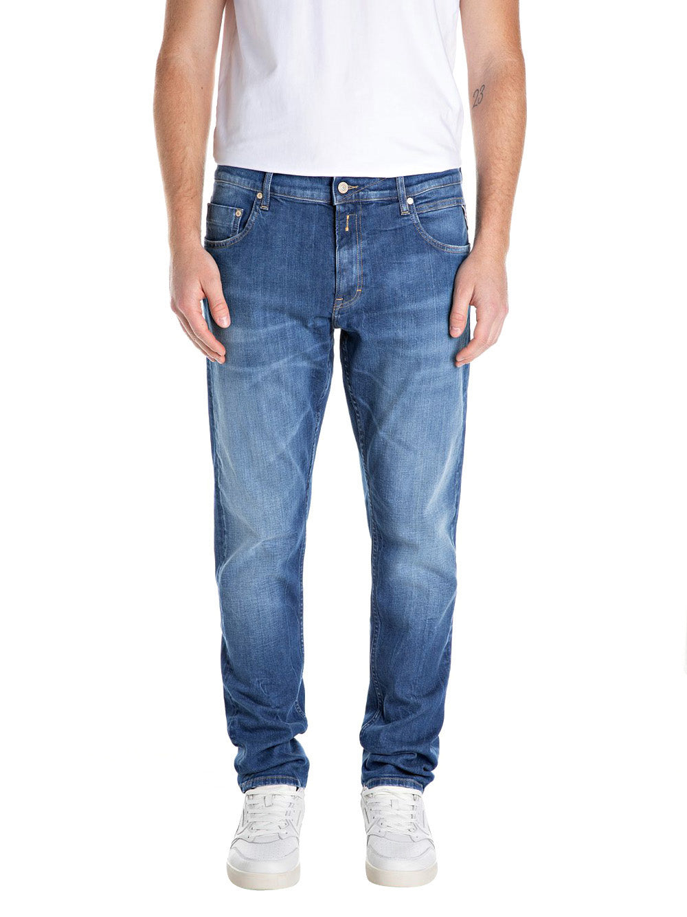 Jeans Slim Replay Super Stretch da Uomo - Denim