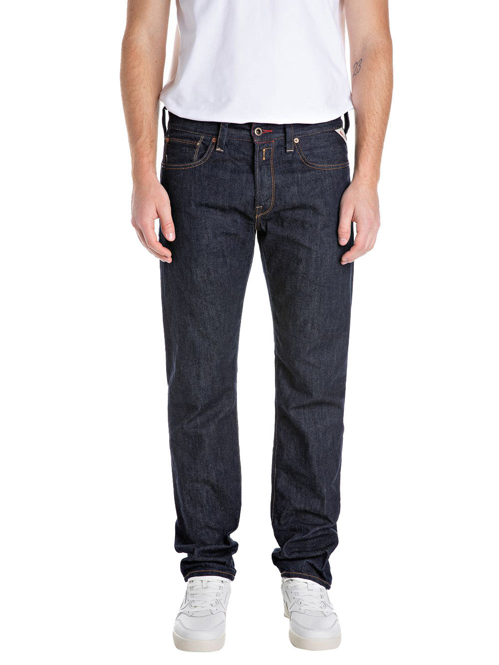 Jeans Regular Replay Deep Indigo da Uomo - Blu Denim
