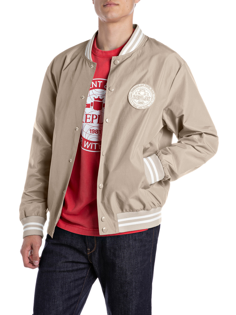 Bomber Replay da Uomo - Avorio