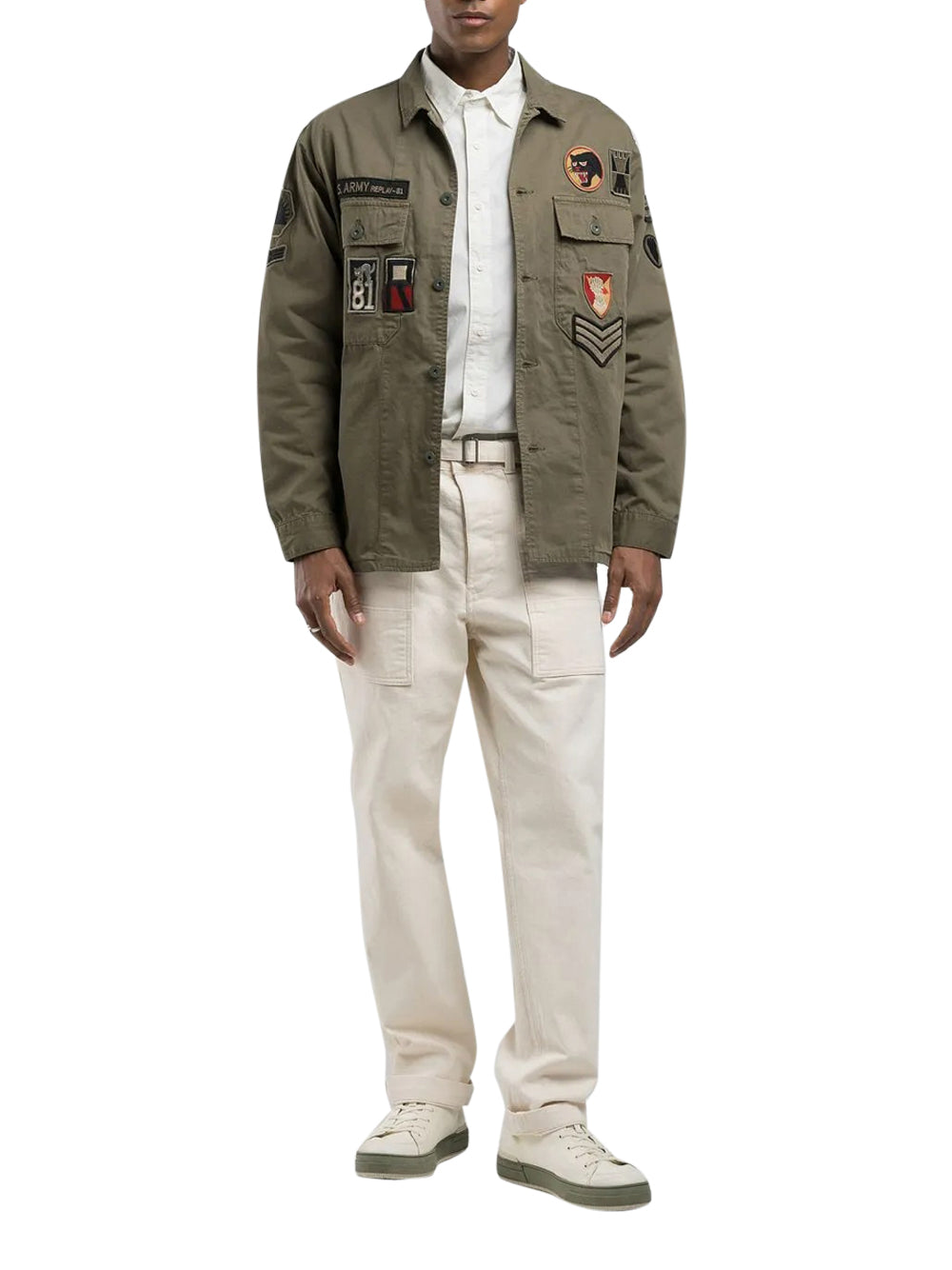 Giubbino di Jeans Replay da Uomo - Verde