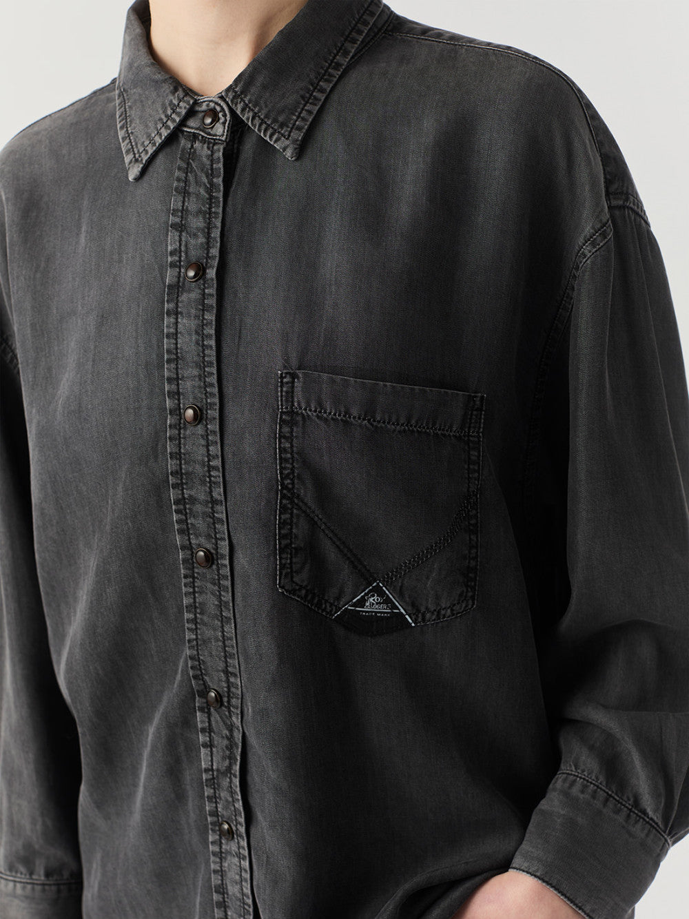 Camicia Jeans Roy Rogers da Donna - Nero