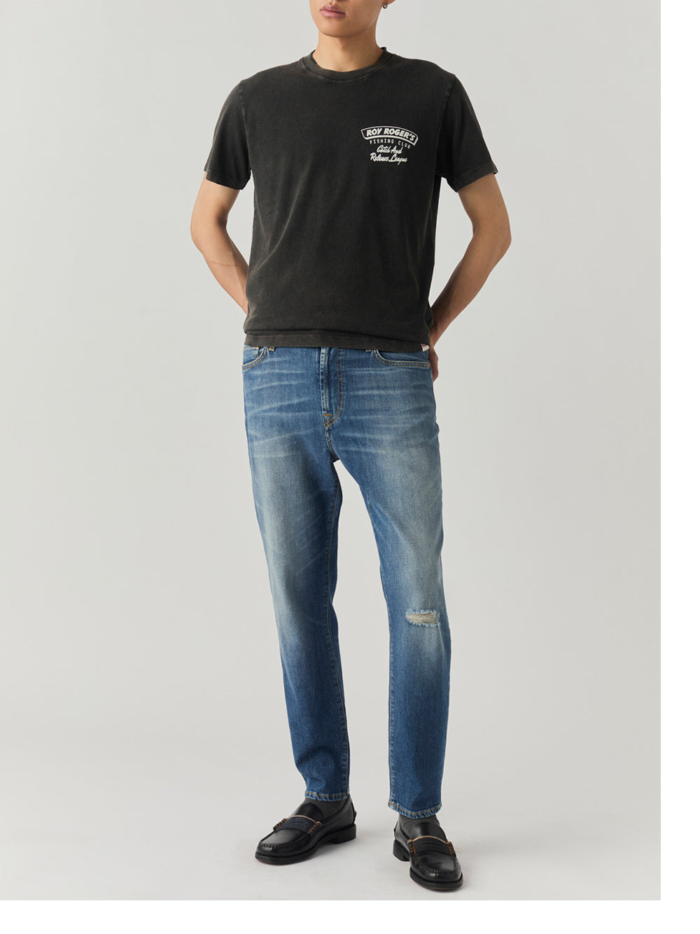 Jeans Tapered Roy Rogers da Uomo - Denim