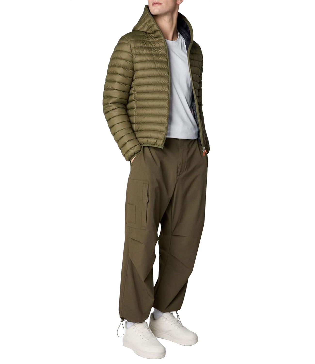 Save The Duck Giubbotto corto Uomo Mod. D30650M DONALD 50012 Olive Verde