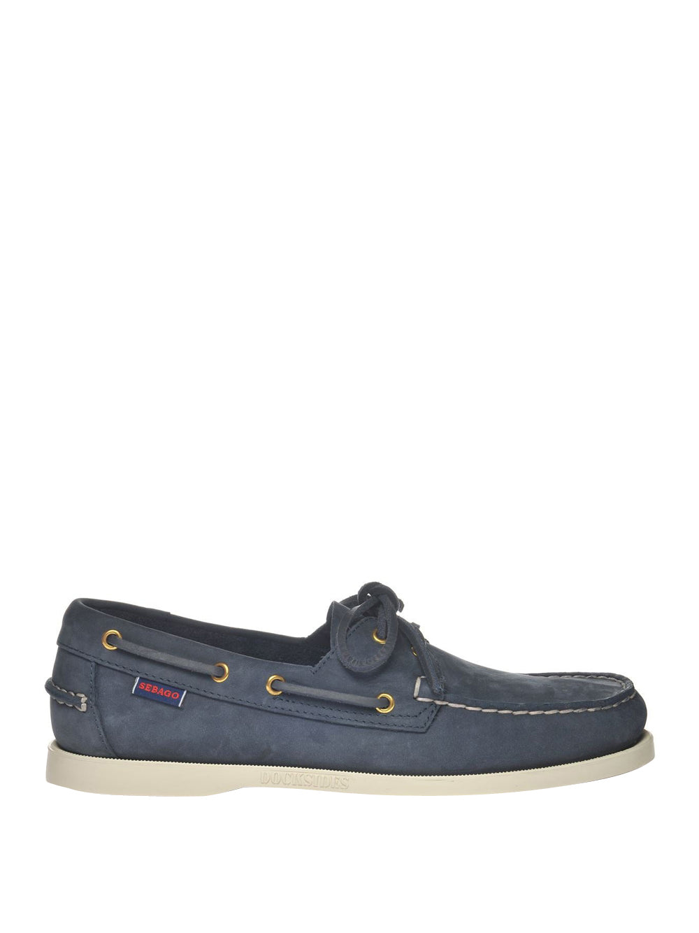 Mocassini Sebago Docksides Portland Nubuck da Uomo - Blu