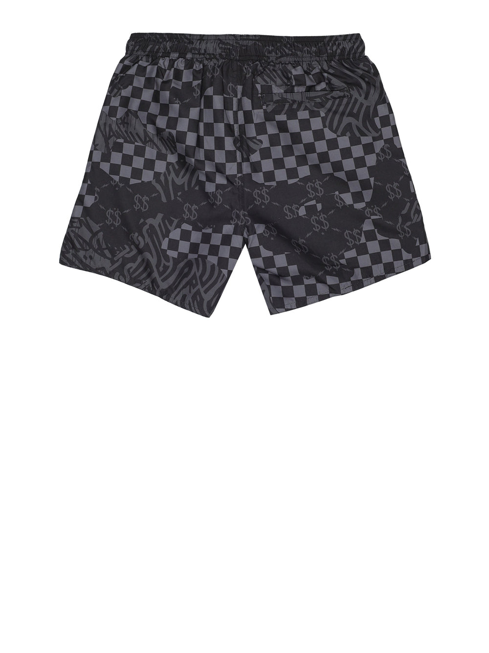 Shorts Mare Sprayground 3Am Check da Uomo - Nero