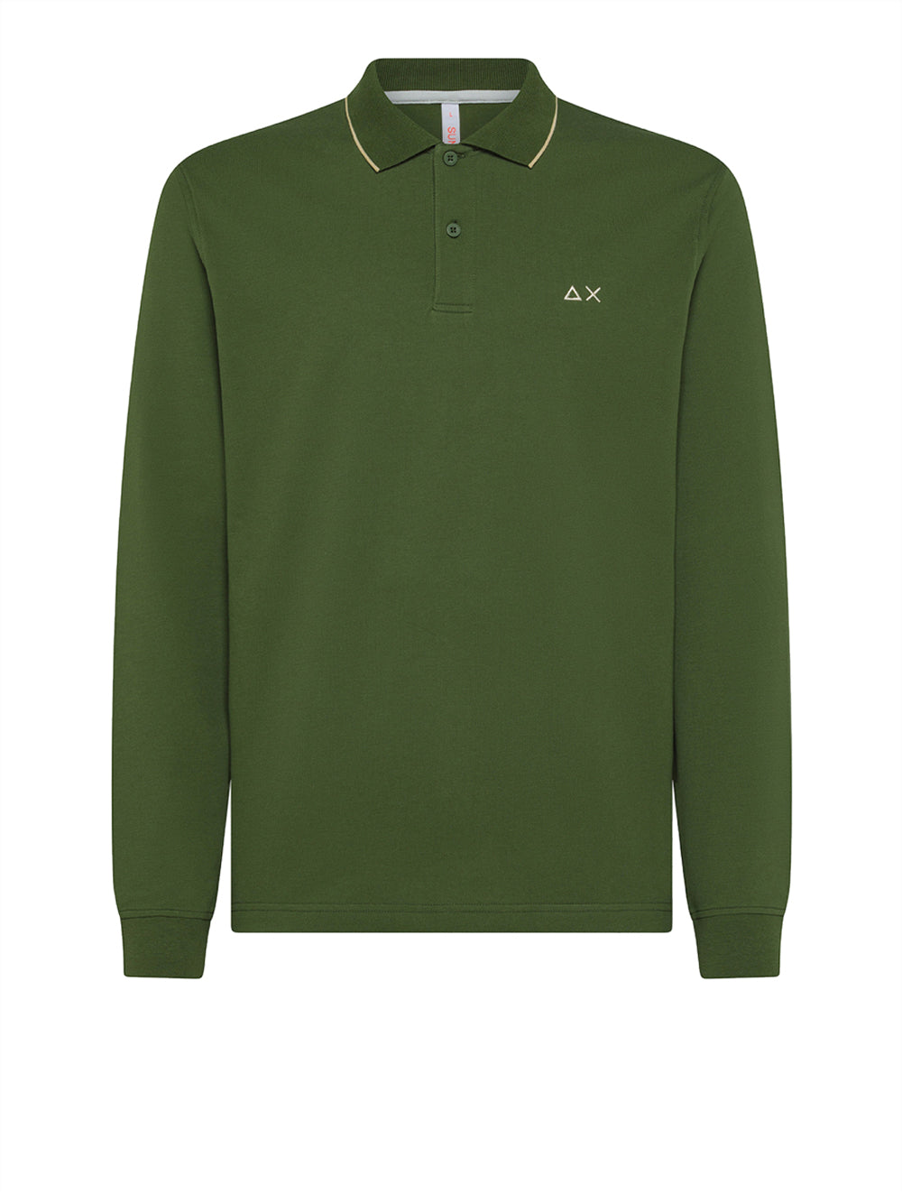 Polo Sun68 Small Stripes da Uomo - Verde