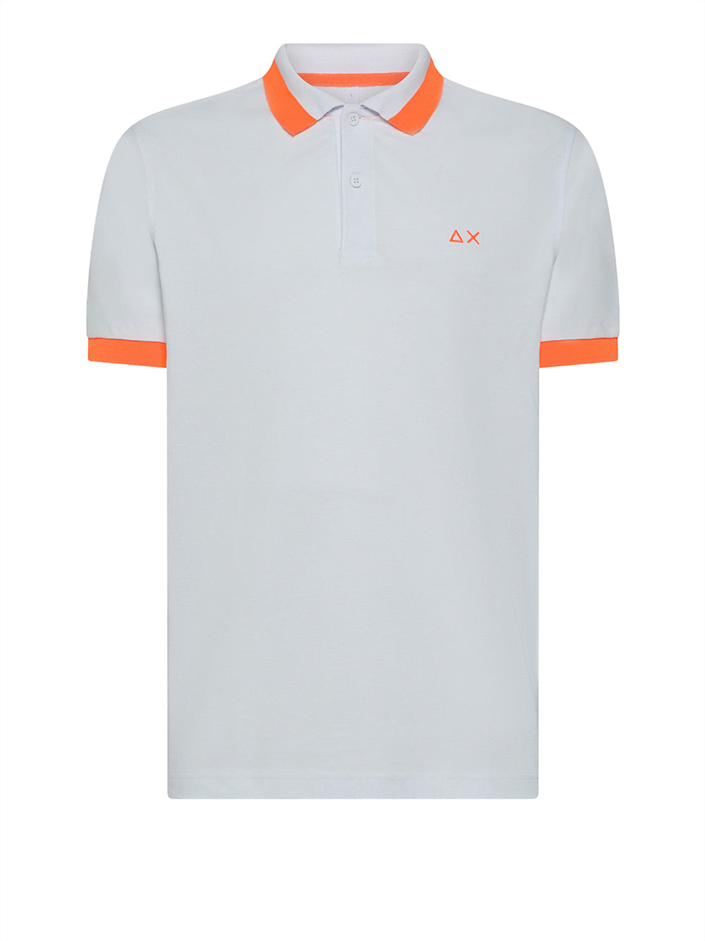 Polo Sun68 Big Stripe Fluo da Uomo - Bianco