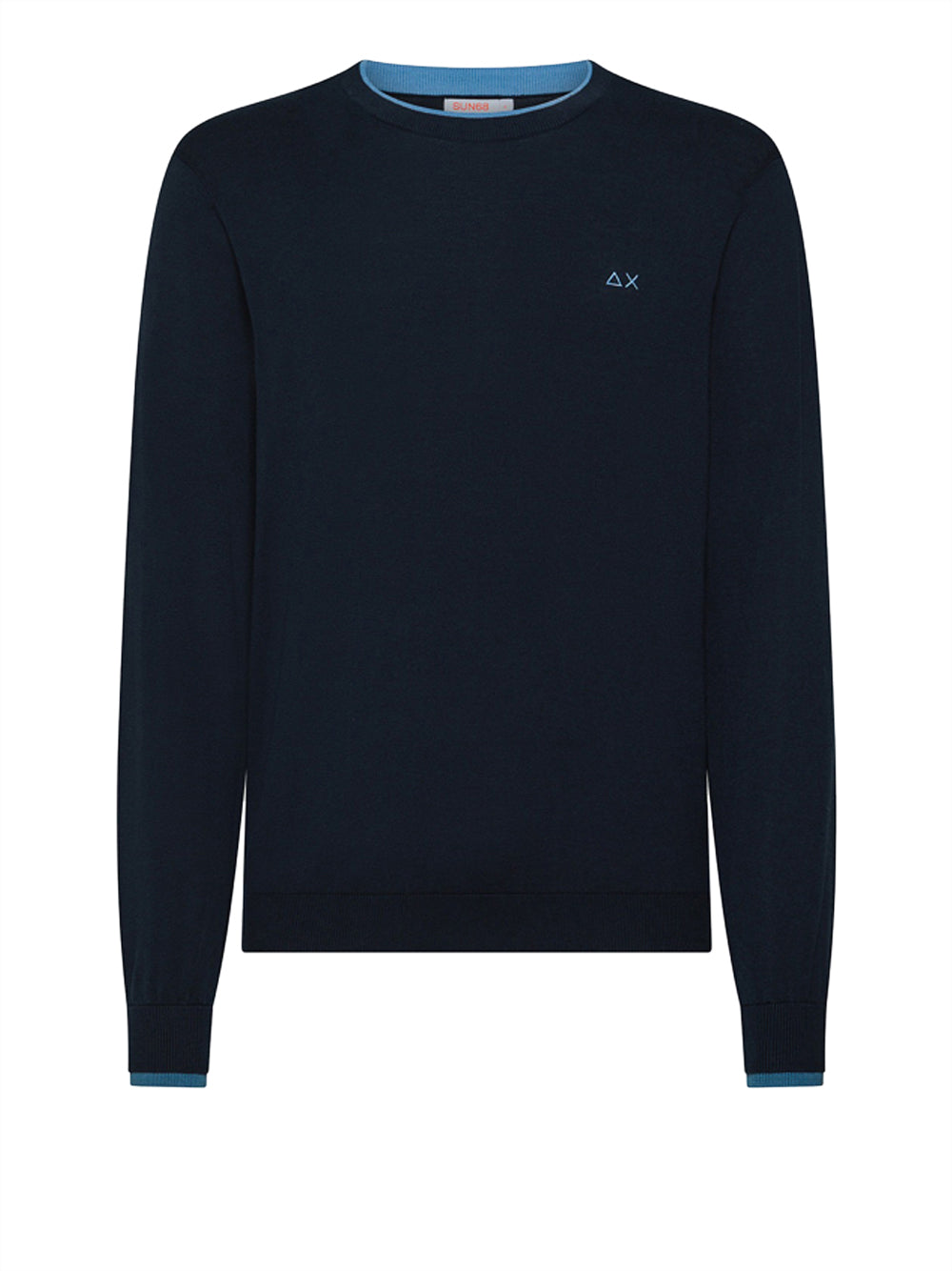 Pullover Sun68 Double Rib da Uomo - Blu