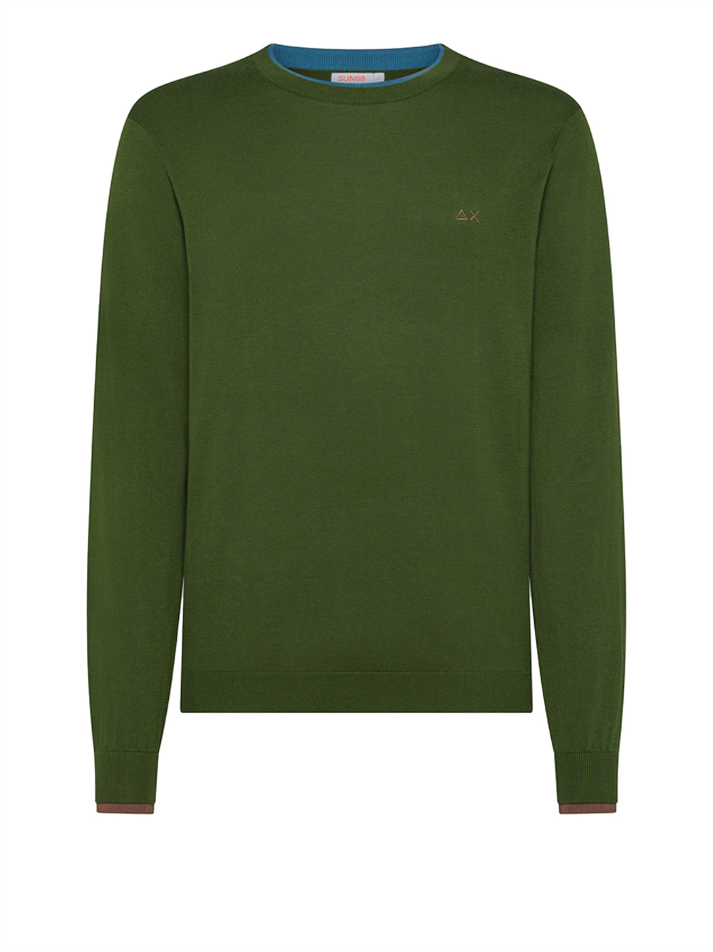 Pullover Sun68 Double Rib da Uomo - Verde