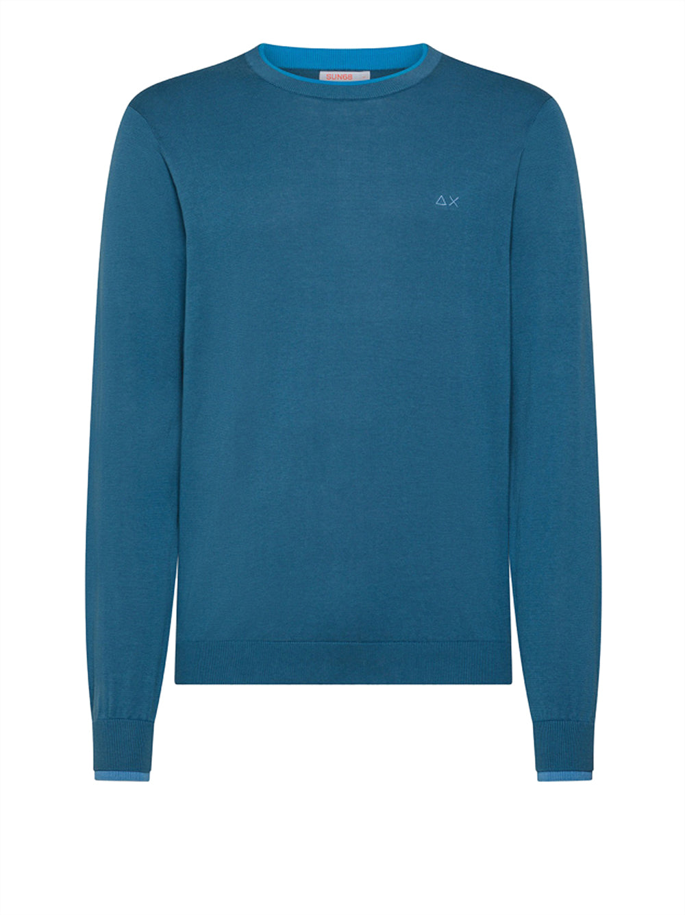 Pullover Sun68 Double Rib da Uomo - Blu