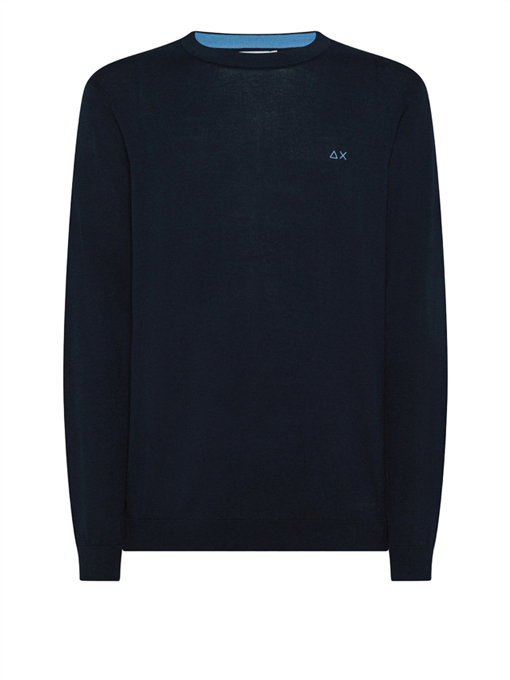Pullover Sun68 Elbow Patches da Uomo - Blu
