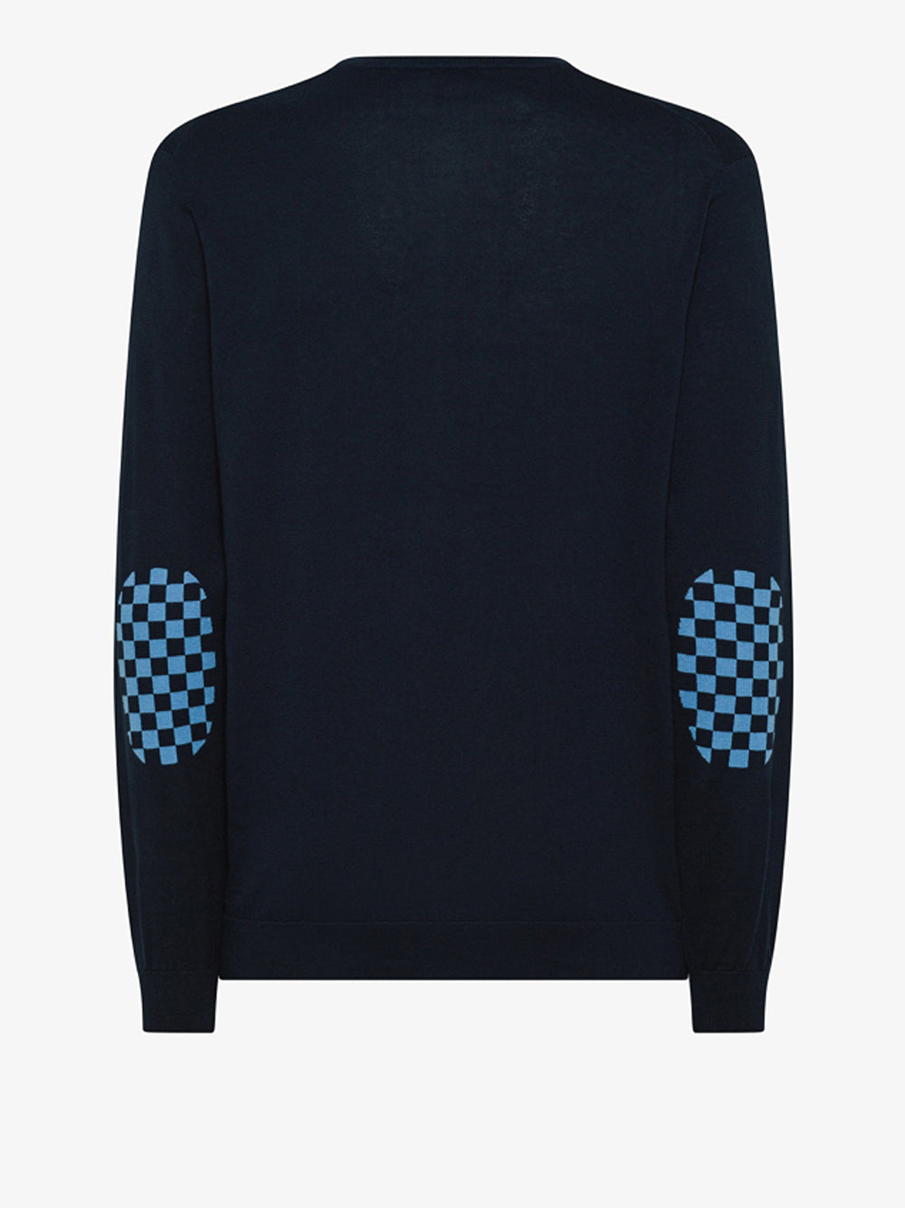 Pullover Sun68 Elbow Patches da Uomo - Blu