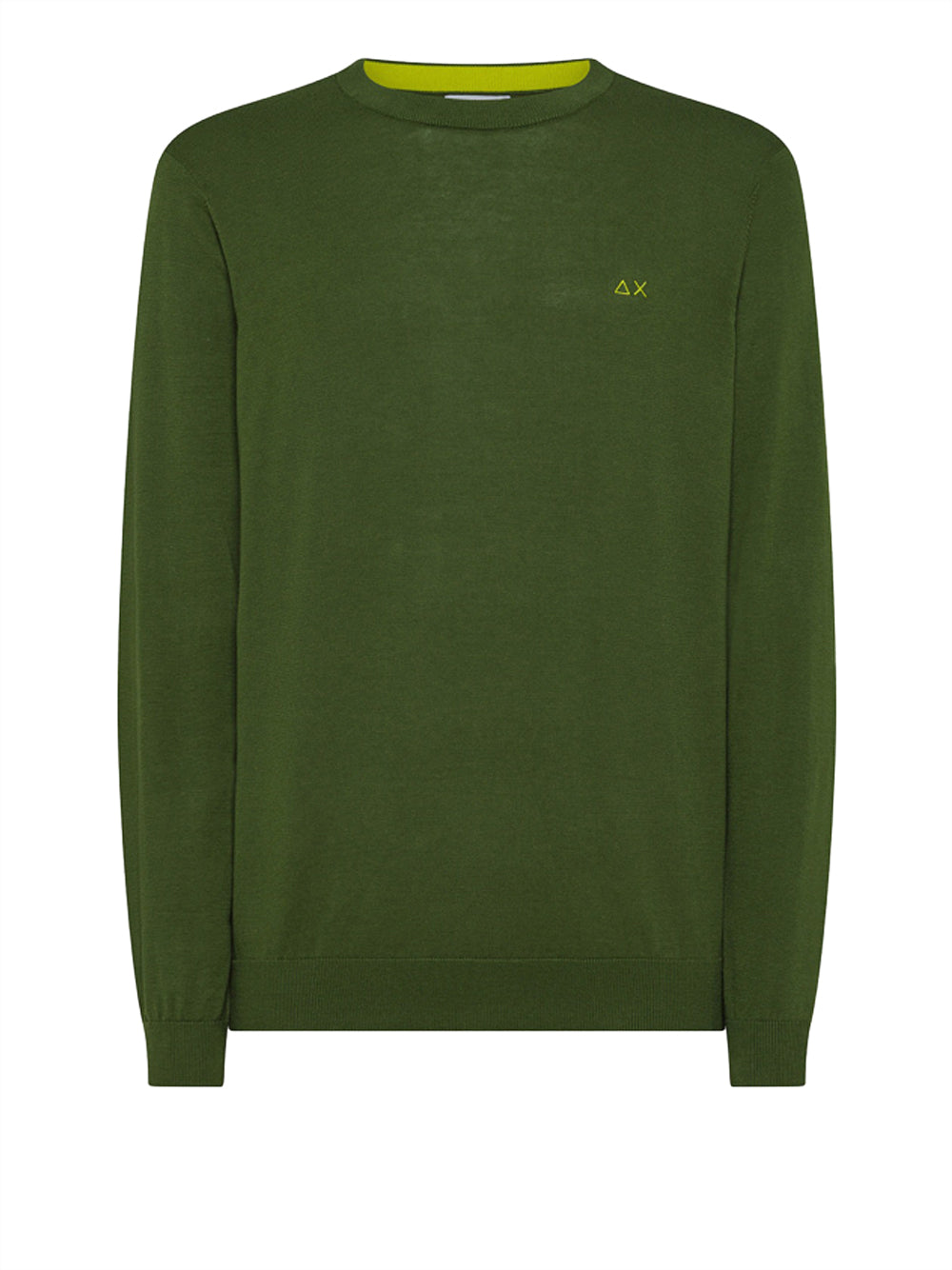 Pullover Sun68 Elbow Patches da Uomo - Verde