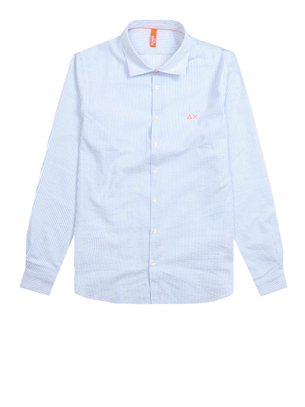 Camicia Classica Sun68 Stripe da Uomo - Celeste