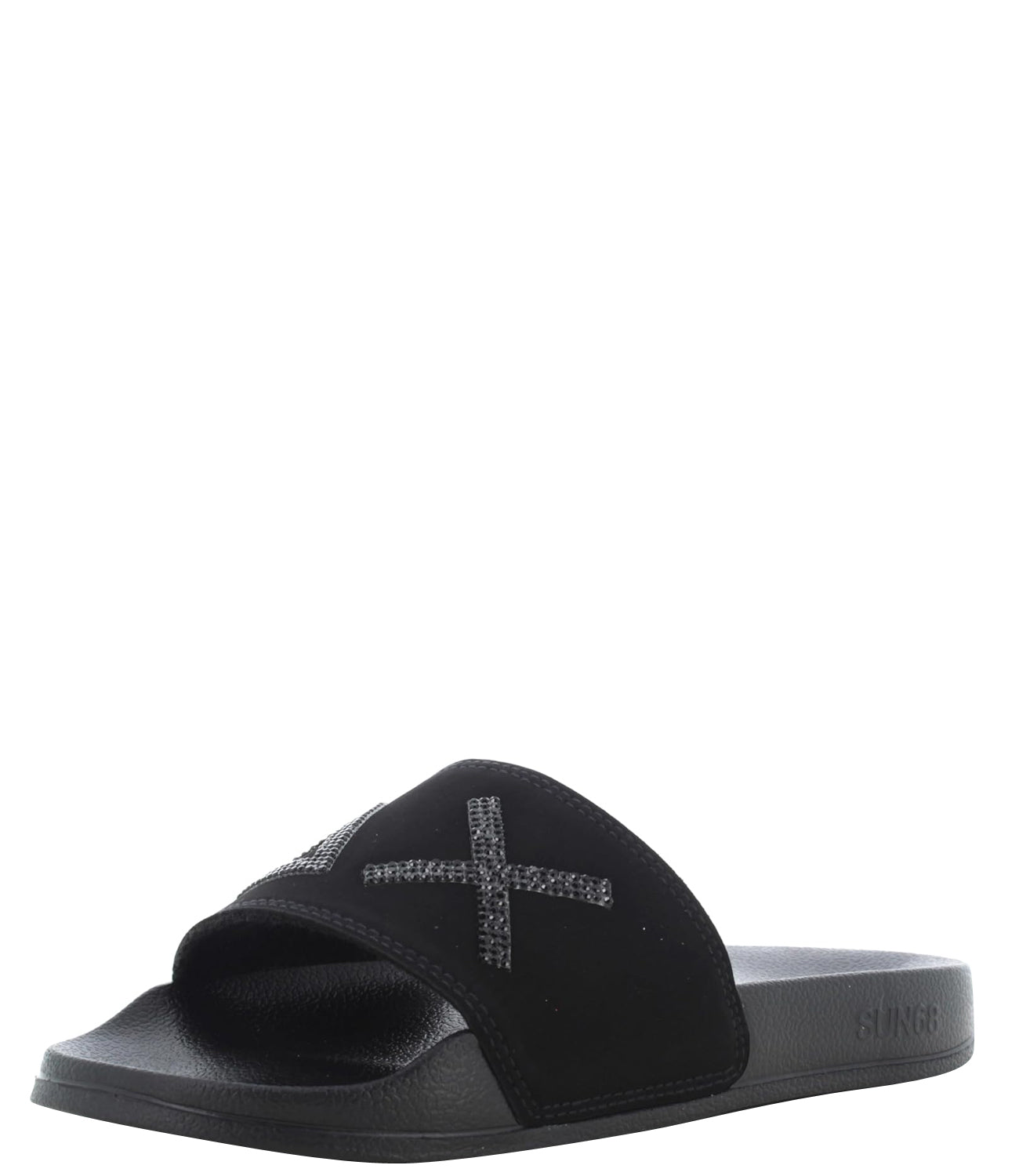Sun68 Ciabatta Donna Mod. X35202 SLIPPERS BEACH STRASS 11 Nero