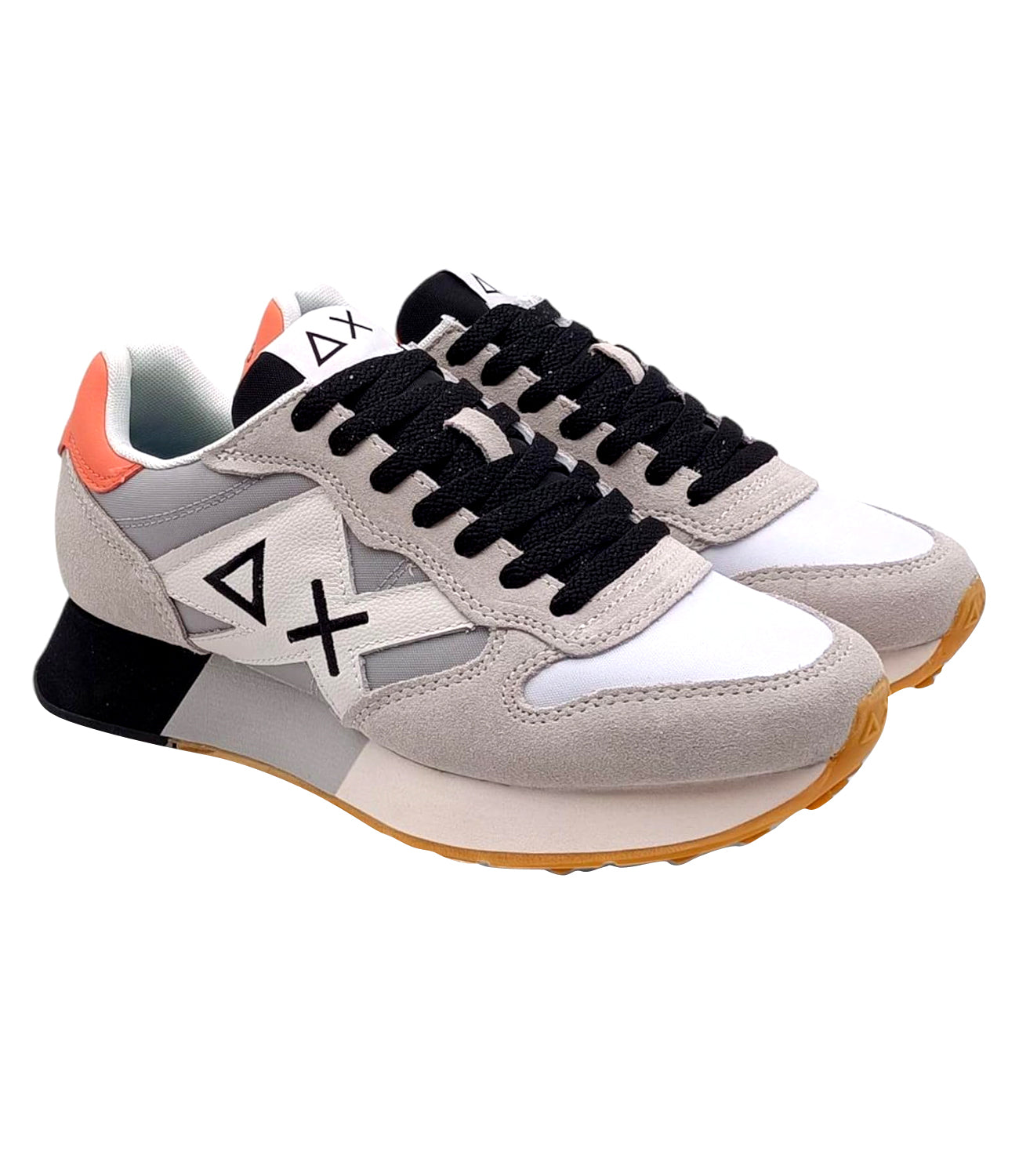 Sun68 Sneakers Uomo Mod. Z35112 JAKI 2.0 BICOLOR 106 Bianco / Grigio Chiaro