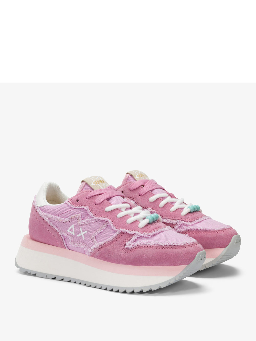 Sneakers Sun68 Big Stargirl Canvas da Donna - Rosa