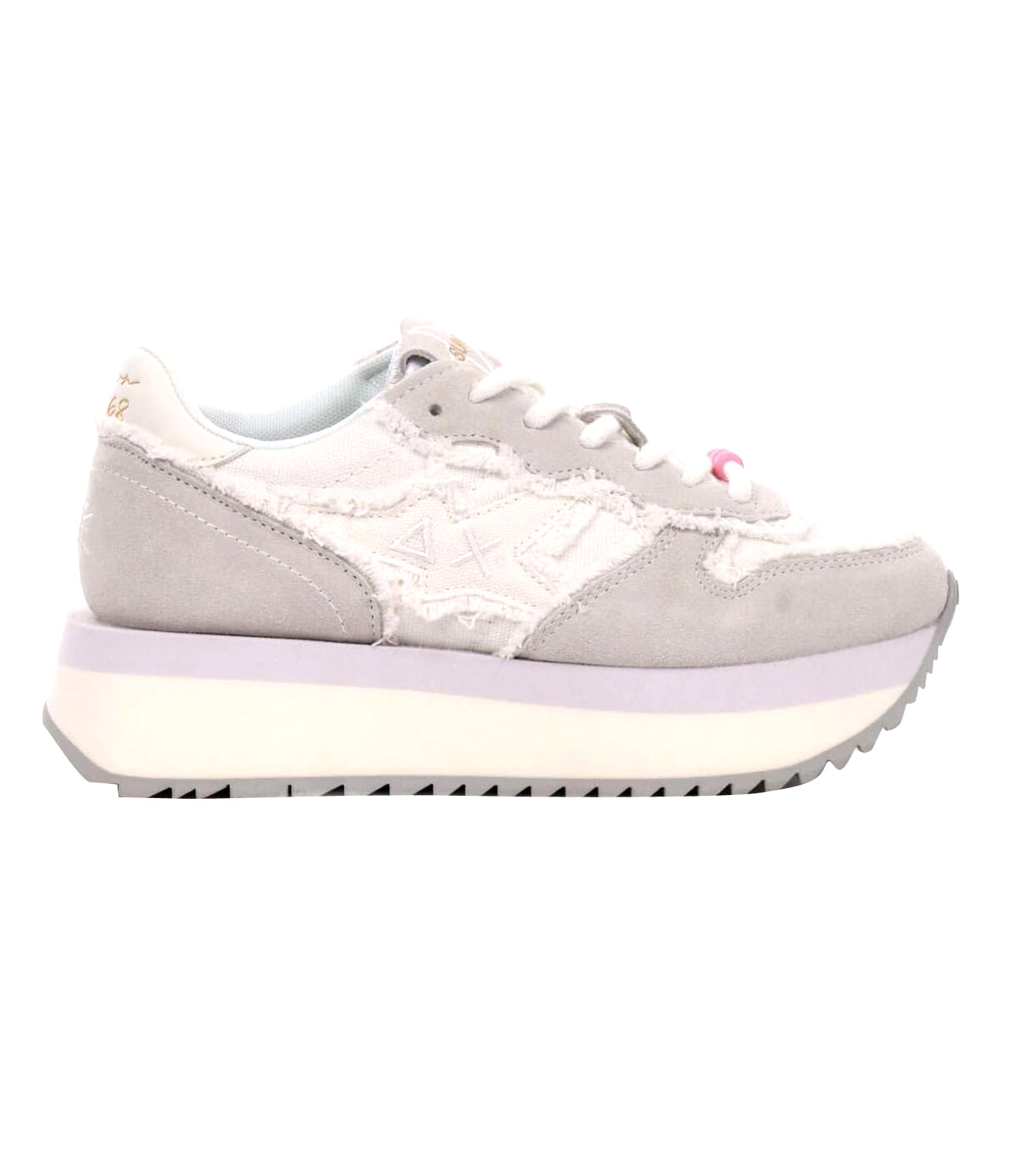 Sun68 Sneakers Donna Mod. Z35216 BIG STARGIRL CANVAS 31 Bianco Panna
