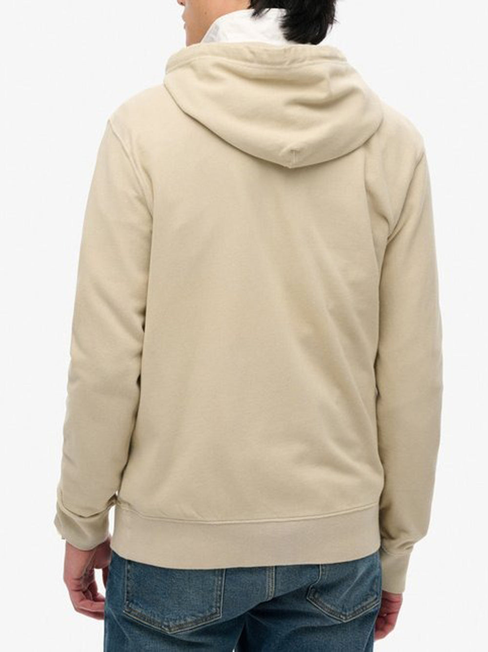 Felpa Zip Superdry da Uomo - Beige