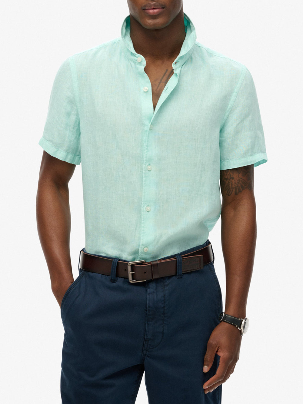 Camicia Casual Superdry da Uomo - Verde